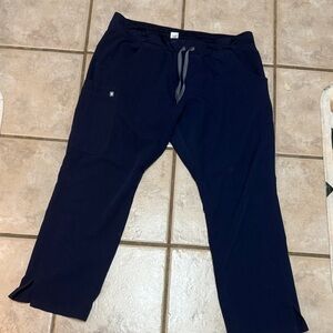 Figs Women's Navy Blue Straight leg with Gray Drawstring